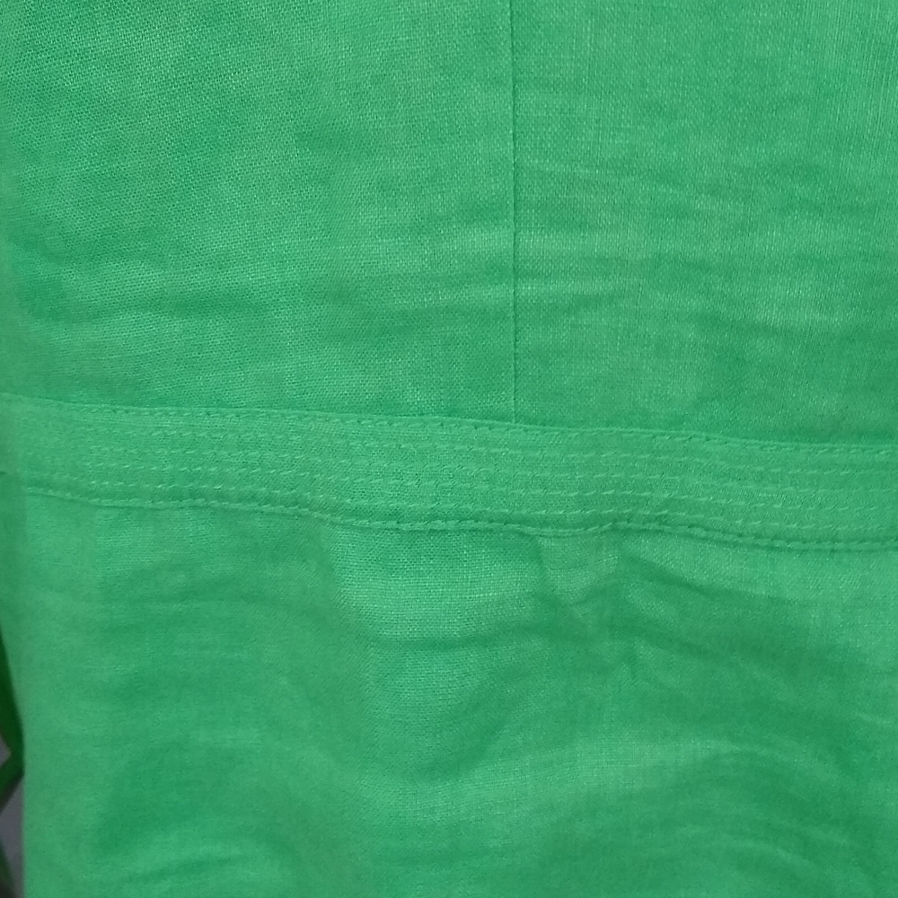 Plus Size M Collection Lime Green Drawstring Linen Jacket - Picture 15 of 16